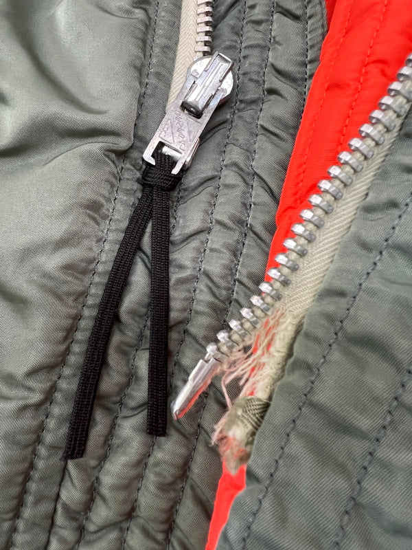 【ジャンク品】【メンズ】 U.S.AIR FORCE アメリカ空軍 N-3B FLIGHT JACKET MIL-J-6279H 2205-224-1356 VINTAGE 民間用フライトジャケット アウター ヴィンテージ 146-260710-kk-14-hon サイズ：L カラー：SAGE GREEN 万代Net店