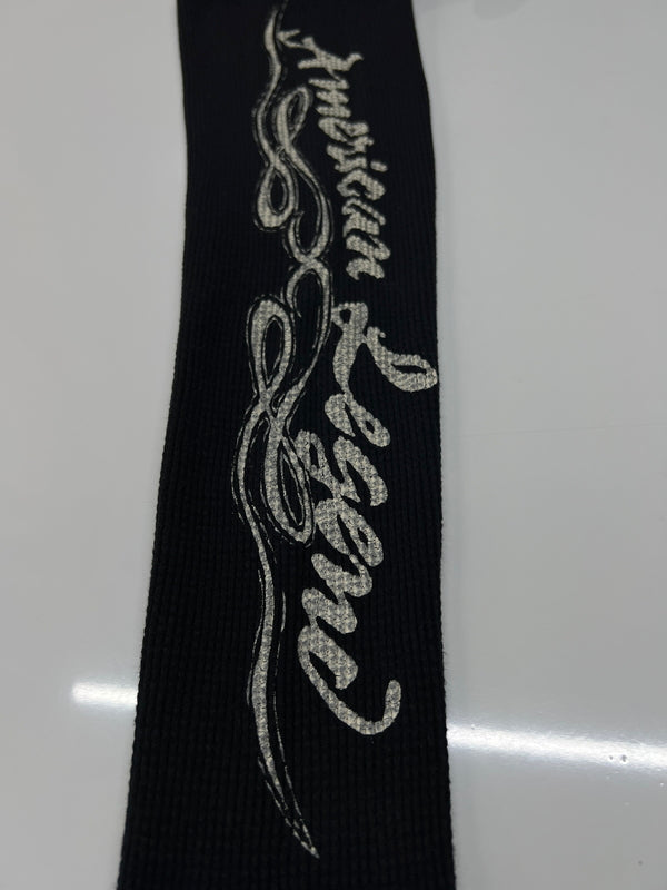 【中古品】【メンズ/レディース】 VANSON バンソン L/S PRINT THERMAL TEE ロングスリーブ プリント サーマル Tシャツ 長袖 トップス 178-260719-kk-09-hon サイズ：L カラー：BLACK 万代Net店
