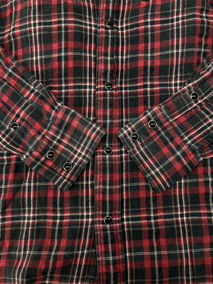 【中古品】【メンズ】 ACOUSTIC アコースティック L/S WESTERN FLANNEL CHECK SHIRT ロングスリーブ フランネル チェックシャツ 長袖 トップス 178-260720-kk-01-hon サイズ：S カラー：RED 万代Net店