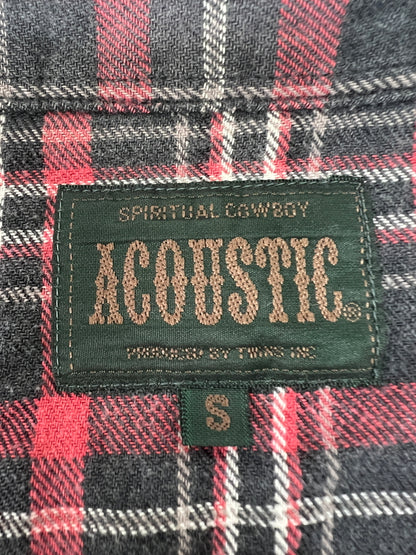 【中古品】【メンズ】 ACOUSTIC アコースティック L/S WESTERN FLANNEL CHECK SHIRT ロングスリーブ フランネル チェックシャツ 長袖 トップス 178-260720-kk-01-hon サイズ：S カラー：RED 万代Net店