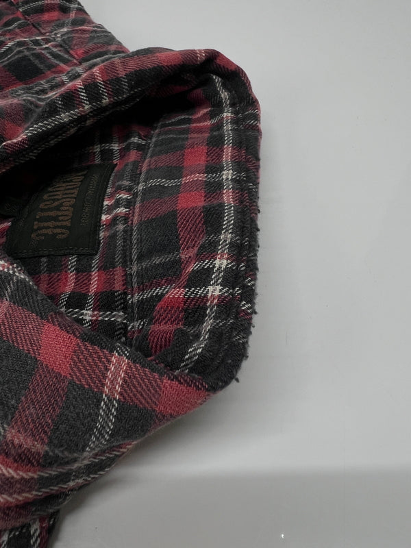 【中古品】【メンズ】 ACOUSTIC アコースティック L/S WESTERN FLANNEL CHECK SHIRT ロングスリーブ フランネル チェックシャツ 長袖 トップス 178-260720-kk-01-hon サイズ：S カラー：RED 万代Net店