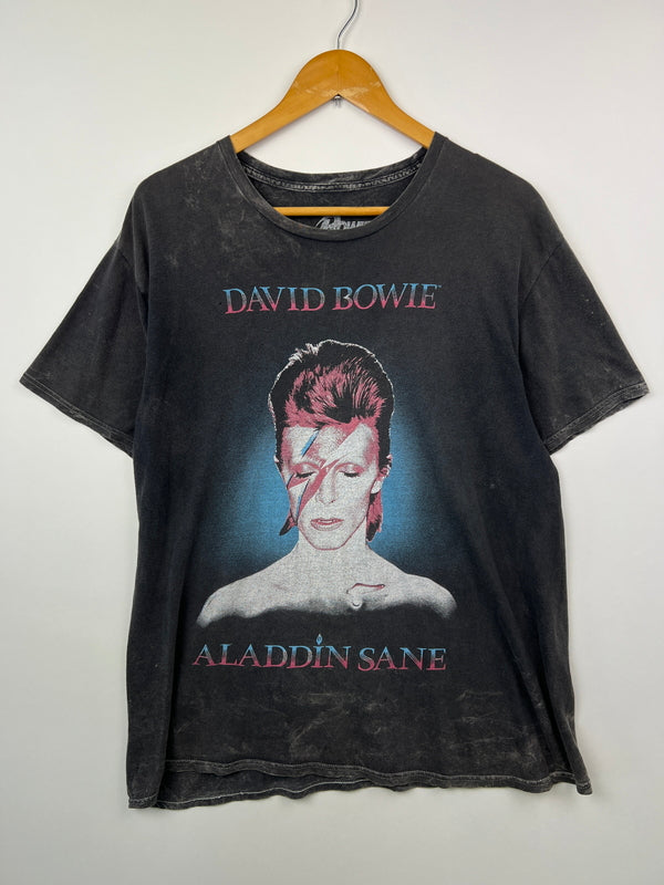 【中古品】【メンズ】 David Bowie デビット・ボーイ ALADDIN SANE S/S PRINT TEE アラジン・セイン ショートスリーブ プリント Tシャツ 半袖 トップス 178-260719-kk-7-hon サイズ：L カラー：BLACK 万代Net店