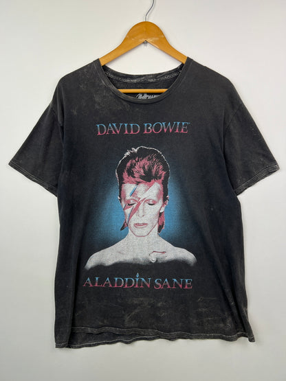【中古品】【メンズ】 David Bowie デビット・ボーイ ALADDIN SANE S/S PRINT TEE アラジン・セイン ショートスリーブ プリント Tシャツ 半袖 トップス 178-260719-kk-7-hon サイズ：L カラー：BLACK 万代Net店