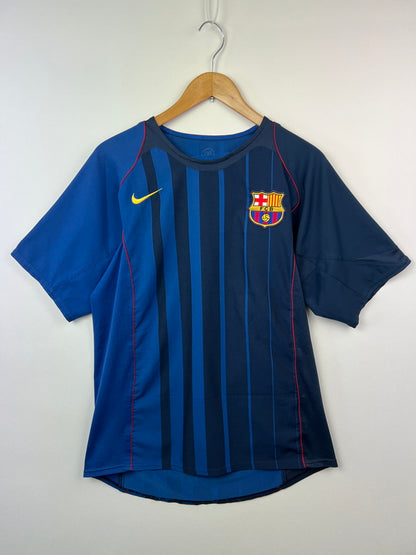【中古品】【メンズ】 NIKE ナイキ FC BARCELONA 2004/05 AWAY UNIFORM FCバルセロナ アウェイ ユニフォーム ゲームシャツ 178-260719-kk-06-hon カラー：ネイビー/ブルー 万代Net店