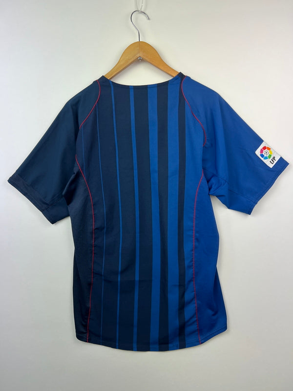 【中古品】【メンズ】 NIKE ナイキ FC BARCELONA 2004/05 AWAY UNIFORM FCバルセロナ アウェイ ユニフォーム ゲームシャツ 178-260719-kk-06-hon カラー：ネイビー/ブルー 万代Net店