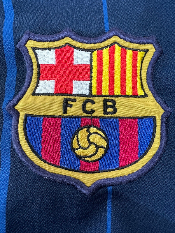 【中古品】【メンズ】 NIKE ナイキ FC BARCELONA 2004/05 AWAY UNIFORM FCバルセロナ アウェイ ユニフォーム ゲームシャツ 178-260719-kk-06-hon カラー：ネイビー/ブルー 万代Net店