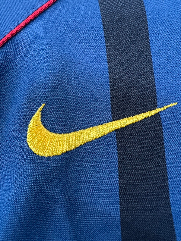 【中古品】【メンズ】 NIKE ナイキ FC BARCELONA 2004/05 AWAY UNIFORM FCバルセロナ アウェイ ユニフォーム ゲームシャツ 178-260719-kk-06-hon カラー：ネイビー/ブルー 万代Net店