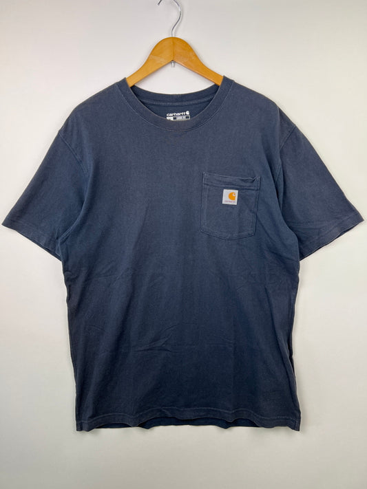 【中古品】【メンズ】 Carhartt カーハート 21SS WORKWEAR S/S POCKET T-SHIRT K87 ワークウェア ショートスリーブ ポケット Tシャツ 半袖 トップス 178-260719-kk-05-hon カラー：NAVY 万代Net店