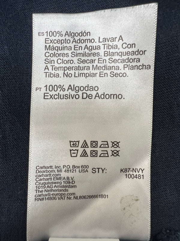 【中古品】【メンズ】 Carhartt カーハート 21SS WORKWEAR S/S POCKET T-SHIRT K87 ワークウェア ショートスリーブ ポケット Tシャツ 半袖 トップス 178-260719-kk-05-hon カラー：NAVY 万代Net店