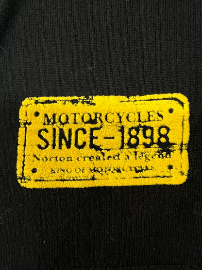 【中古品】【メンズ】 NORTON ノートン MOTOR CYCLE DESIGN S/S TEE 12N1000M モーターサイクルデザイン ショートスリーブ Tシャツ 半袖 トップス 178-260719-kk-04-hon サイズ：M カラー：BLACK 万代Net店