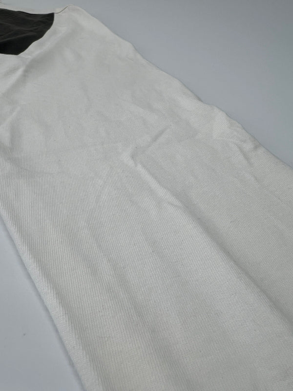 【中古品】【メンズ】 SKULL JEANS スカルジーンズ HEAVY FEELING RAGLAN T-SHIRT プリント ラグランTシャツ 七分丈 トップス 178-260719-kk-03-hon サイズ：38 カラー：ホワイト/ブラック 万代Net店