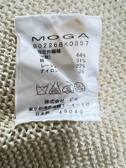 【中古品】【レディース】 MOGA モガ SUMMER KNIT CARDIGAN B0226BKD357 サマーニット カーディガン トップス 178-260719-kk-02-hon カラー：ベージュ 万代Net店