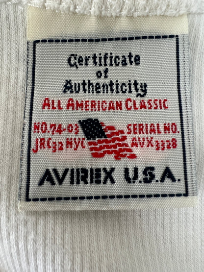 【中古品】【メンズ】 AVIREX アヴィレックス DAILY S/S V NECK T-SHIRT 617351 デイリー シリーズ ショートスリーブ Vネック Tシャツ 半袖 トップス 178-260719-kk-01-hon サイズ：L カラー：ホワイト 万代Net店