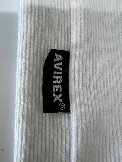 【中古品】【メンズ】 AVIREX アヴィレックス DAILY S/S V NECK T-SHIRT 617351 デイリー シリーズ ショートスリーブ Vネック Tシャツ 半袖 トップス 178-260719-kk-01-hon サイズ：L カラー：ホワイト 万代Net店