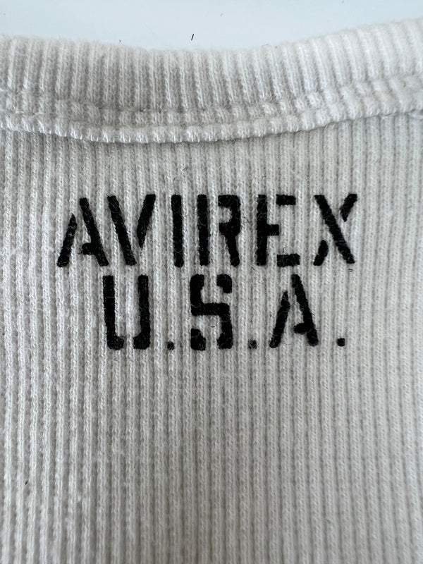 【中古品】【メンズ】 AVIREX アヴィレックス DAILY S/S V NECK T-SHIRT 617351 デイリー シリーズ ショートスリーブ Vネック Tシャツ 半袖 トップス 178-260719-kk-01-hon サイズ：L カラー：ホワイト 万代Net店