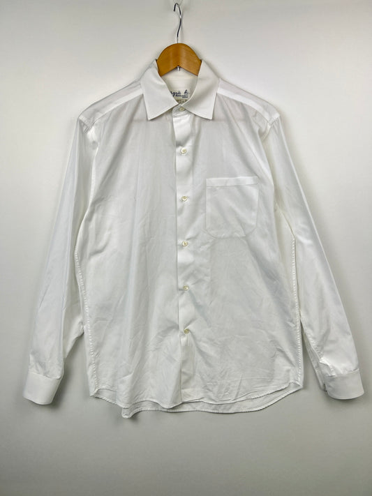 【中古品】【メンズ】 agnes b. アニエスベー L/S COTTON SHIRT 00010605 ロングスリーブ コットンシャツ 長袖 トップス 178-260720-kk-02-hon サイズ：3 カラー：ホワイト 万代Net店