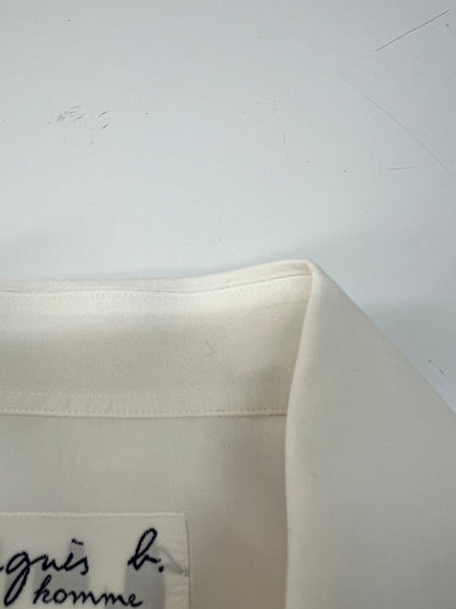 【中古品】【メンズ】 agnes b. アニエスベー L/S COTTON SHIRT 00010605 ロングスリーブ コットンシャツ 長袖 トップス 178-260720-kk-02-hon サイズ：3 カラー：ホワイト 万代Net店