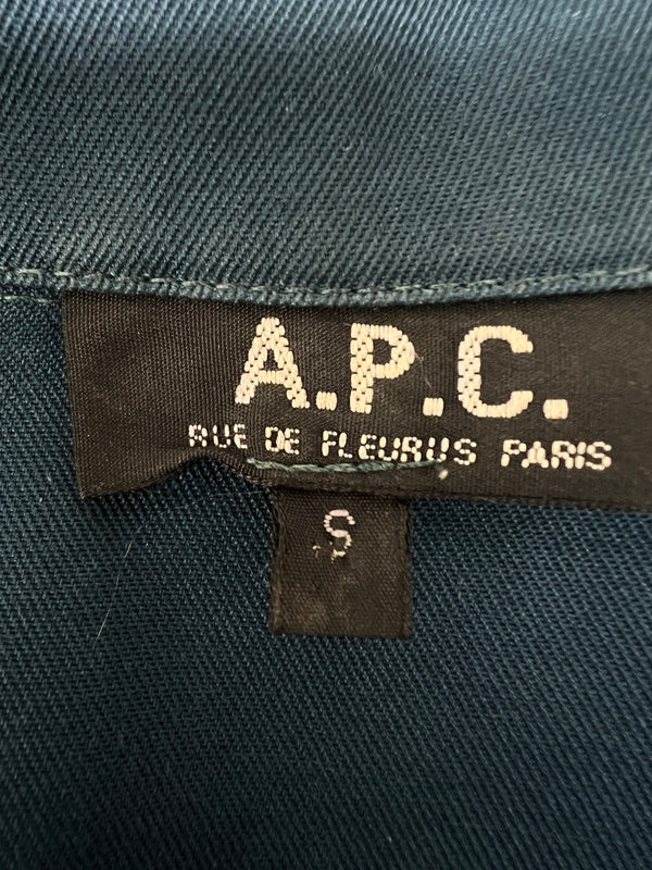 【中古品】【メンズ】 A.P.C アーペーセー MILITARY SHIRT JACKET ミリタリー シャツジャケット ライトアウター ワッペン付き 178-260720-kk-03-hon サイズ：S カラー：ネイビー 万代Net店