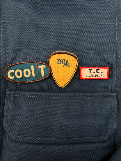 【中古品】【メンズ】 A.P.C アーペーセー MILITARY SHIRT JACKET ミリタリー シャツジャケット ライトアウター ワッペン付き 178-260720-kk-03-hon サイズ：S カラー：ネイビー 万代Net店