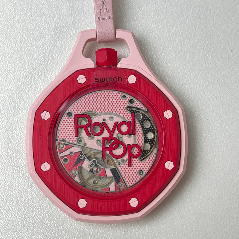 【未使用品】【レディース】 SWATCH × AUDEMARS PIGUET/ROYAL POP OTTO ROSSO スウォッチ オーデマピゲ ロイヤルポップ SSX03R100N ピンク ポケットウォッチ 懐中時計 付属有 195-260722-SS-03-ich 万代Net店