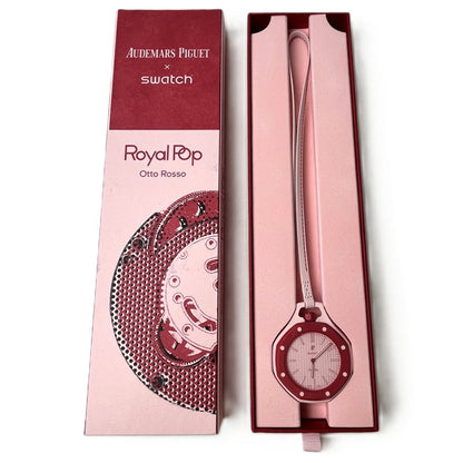 【未使用品】【レディース】 SWATCH × AUDEMARS PIGUET/ROYAL POP OTTO ROSSO スウォッチ オーデマピゲ ロイヤルポップ SSX03R100N ピンク ポケットウォッチ 懐中時計 付属有 195-260722-SS-03-ich 万代Net店
