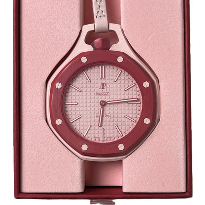 【未使用品】【レディース】 SWATCH × AUDEMARS PIGUET/ROYAL POP OTTO ROSSO スウォッチ オーデマピゲ ロイヤルポップ SSX03R100N ピンク ポケットウォッチ 懐中時計 付属有 195-260722-SS-03-ich 万代Net店