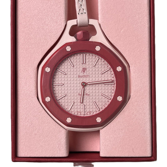 【未使用品】【レディース】 SWATCH × AUDEMARS PIGUET/ROYAL POP OTTO ROSSO スウォッチ オーデマピゲ ロイヤルポップ SSX03R100N ピンク ポケットウォッチ 懐中時計 付属有 195-260722-SS-03-ich 万代Net店