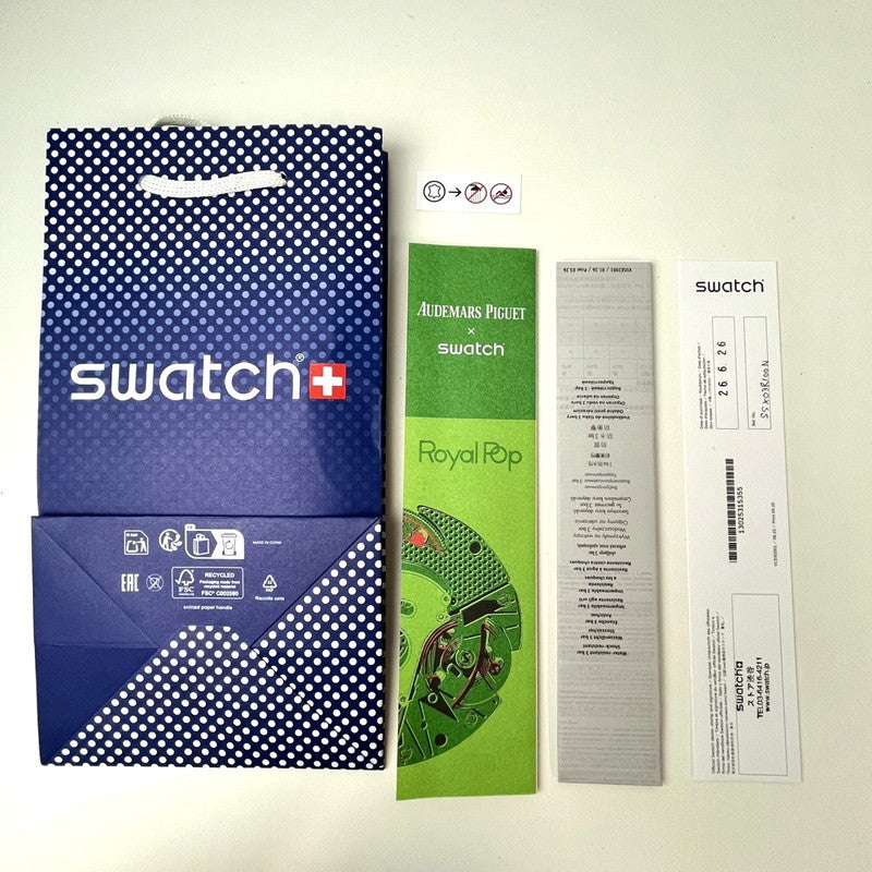 【未使用品】【メンズ】 SWATCH × AUDEMARS PIGUET/ROYAL POP OTTO ROSSOオーデマピゲ ロイヤルポップ SSX03R100N ピンク 195-260722-SS-02-ich 万代Net店
