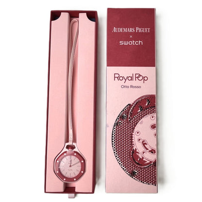 【未使用品】【メンズ】 SWATCH × AUDEMARS PIGUET/ROYAL POP OTTO ROSSOオーデマピゲ ロイヤルポップ SSX03R100N ピンク 195-260722-SS-02-ich 万代Net店