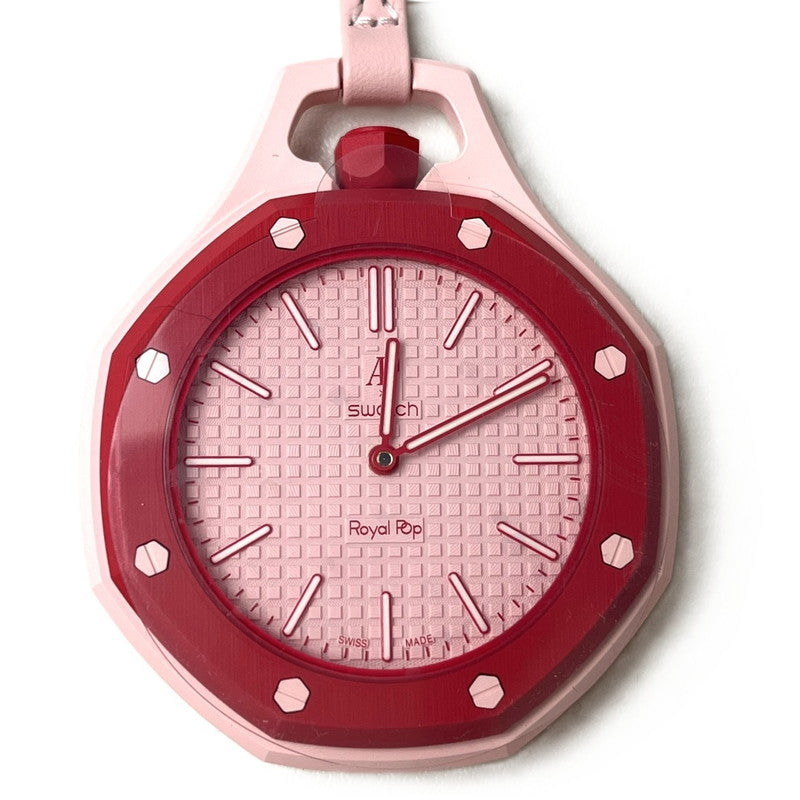 【未使用品】【メンズ】 SWATCH × AUDEMARS PIGUET/ROYAL POP OTTO ROSSOオーデマピゲ ロイヤルポップ SSX03R100N ピンク 195-260722-SS-02-ich 万代Net店