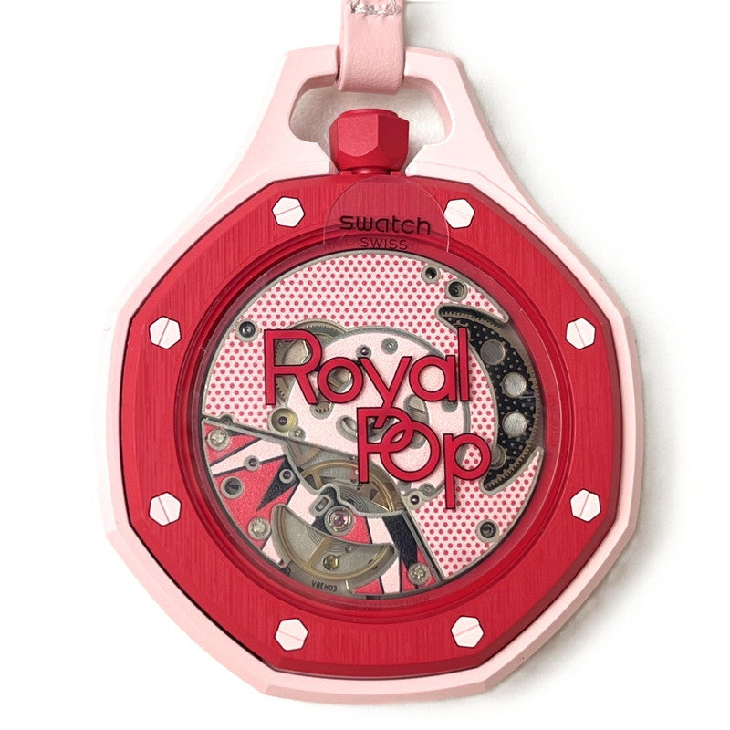 【未使用品】【メンズ】 SWATCH × AUDEMARS PIGUET/ROYAL POP OTTO ROSSOオーデマピゲ ロイヤルポップ SSX03R100N ピンク 195-260722-SS-02-ich 万代Net店