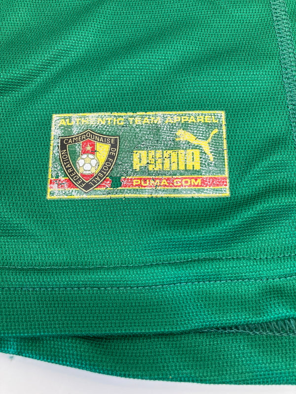 【中古品】【メンズ】 PUMA プーマ Cameroon 2002 Home Sleeveless Shirt 760054 カメルーン代表 2002 ホーム ノースリーブ シャツ トップス 178-260807-SH-01-hon サイズ：L カラー：グリーン 万代Net店