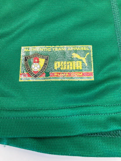 【中古品】【メンズ】 PUMA プーマ Cameroon 2002 Home Sleeveless Shirt 760054 カメルーン代表 2002 ホーム ノースリーブ シャツ トップス 178-260807-SH-01-hon サイズ：L カラー：グリーン 万代Net店