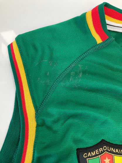 【中古品】【メンズ】 PUMA プーマ Cameroon 2002 Home Sleeveless Shirt 760054 カメルーン代表 2002 ホーム ノースリーブ シャツ トップス 178-260807-SH-01-hon サイズ：L カラー：グリーン 万代Net店