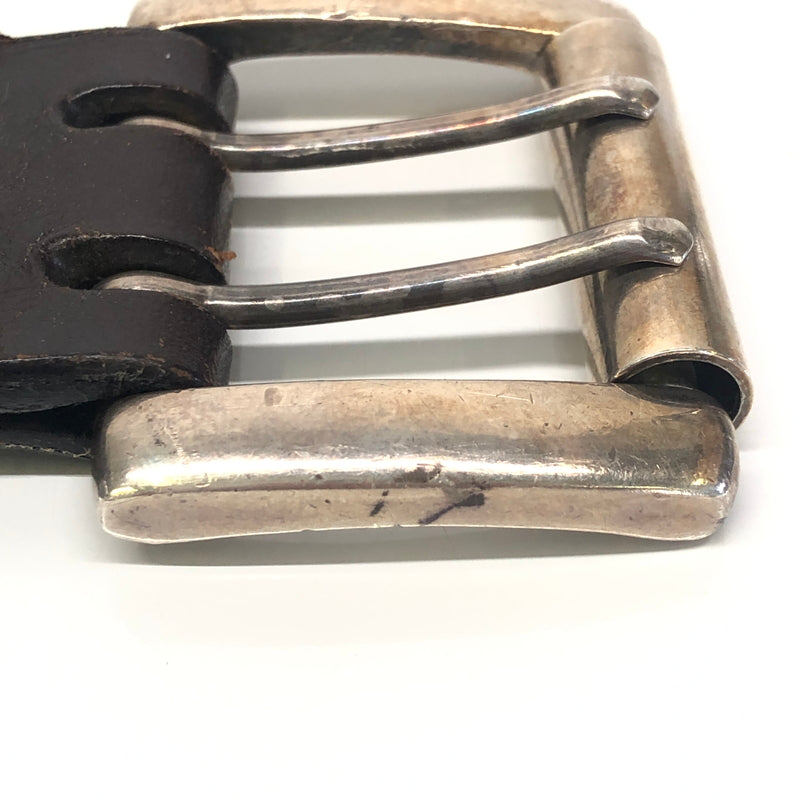 【現状渡し品】【メンズ】 ADAM ET ROPE HOMME アダムエロペ オム SILVER 925 BUCKLE LEATHER BELT シルバー925 バックル レザーベルト 服飾雑貨 アクセサリー 178-260808-kk-02-hon カラー：ブラウン 万代Net店