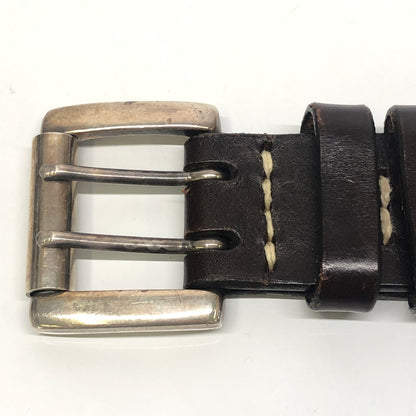 【現状渡し品】【メンズ】 ADAM ET ROPE HOMME アダムエロペ オム SILVER 925 BUCKLE LEATHER BELT シルバー925 バックル レザーベルト 服飾雑貨 アクセサリー 178-260808-kk-02-hon カラー：ブラウン 万代Net店