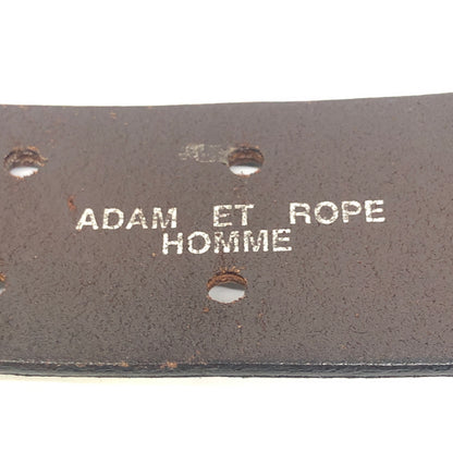 【現状渡し品】【メンズ】 ADAM ET ROPE HOMME アダムエロペ オム SILVER 925 BUCKLE LEATHER BELT シルバー925 バックル レザーベルト 服飾雑貨 アクセサリー 178-260808-kk-02-hon カラー：ブラウン 万代Net店