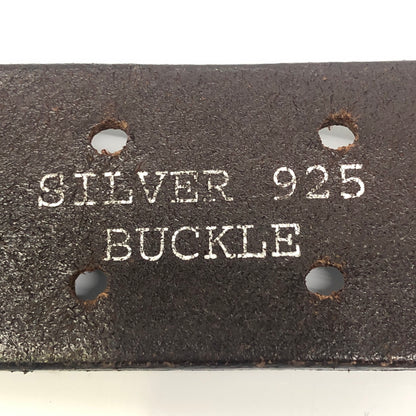 【現状渡し品】【メンズ】 ADAM ET ROPE HOMME アダムエロペ オム SILVER 925 BUCKLE LEATHER BELT シルバー925 バックル レザーベルト 服飾雑貨 アクセサリー 178-260808-kk-02-hon カラー：ブラウン 万代Net店