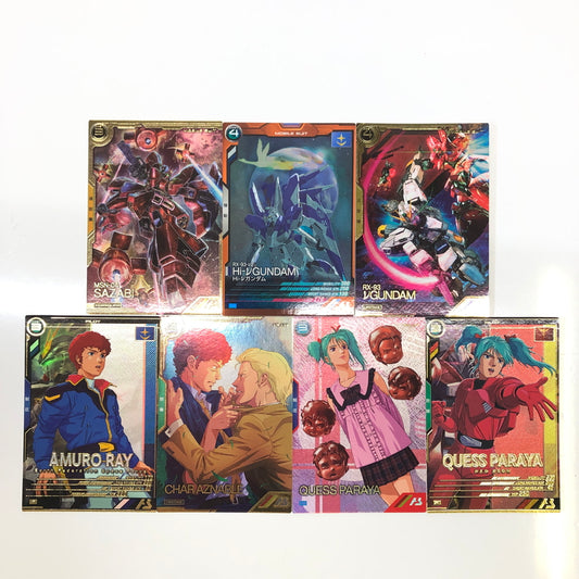 【中古品】 ガンダムアーセナルベース 逆襲のシャアシリーズ パイロット＆MS 計7枚 まとめ トレーディングカード トレカ 078-260910-AS-18-hon 万代Net店