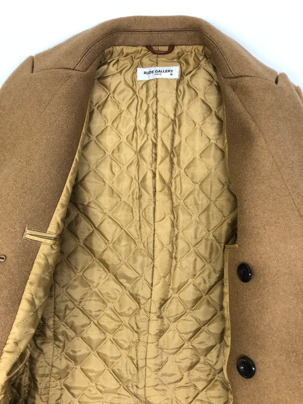 【中古品】【メンズ】 RUDE GALLERY ルードギャラリー 17AW DOUBLE－BREASTED CHESTERFIELD COAT チェスターフィールドコート アウター 142-260904-AS-35-hon サイズ：3 カラー：ベージュ系 万代Net店