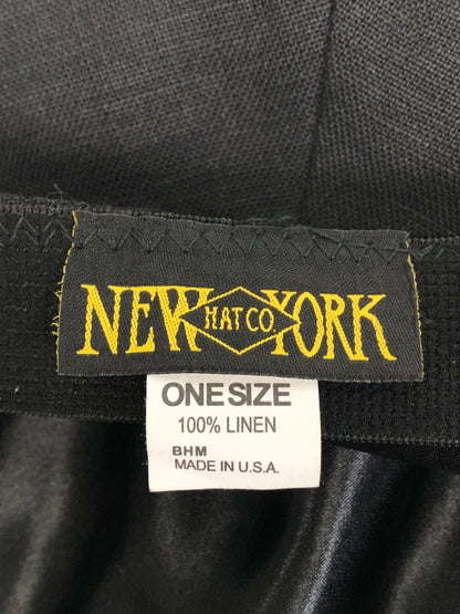 【中古品】【メンズ】 NEWYORK HAT ニューヨークハット リネンキャスケット 帽子 185-260904-AS-23-hon サイズ：ONE SIZE カラー：ブラック 万代Net店