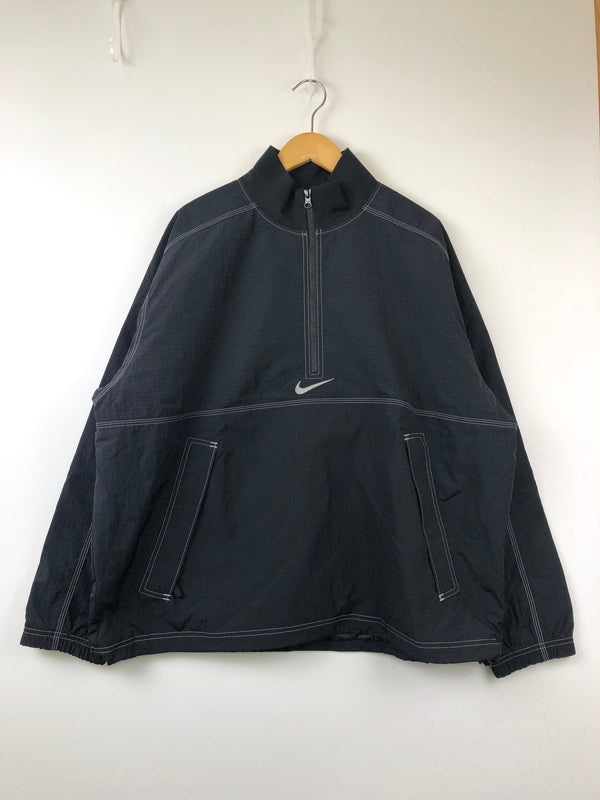 【中古美品】【メンズ】 Supreme シュプリーム × NIKE ナイキ 24SS FQ0340-010 RIPSTOP PULLOVER JACKET プルオーバージャケット アウター 149-260823-AS-20-hon サイズ：L カラー：ブラック 万代Net店