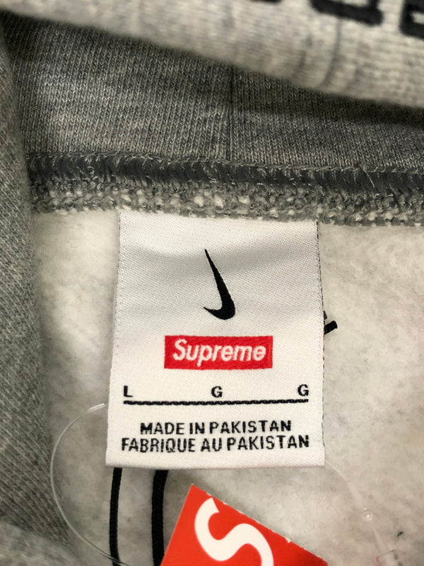 【中古美品】【メンズ】 Supreme シュプリーム × NIKE ナイキ 24SS FQ0759-063 HOODED SWEATSHIRT プルオーバーパーカー 149-260823-AS-22-hon サイズ：L カラー：グレー 万代Net店