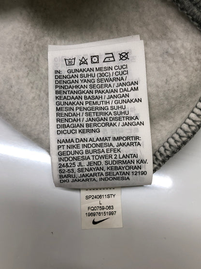 【中古美品】【メンズ】 Supreme シュプリーム × NIKE ナイキ 24SS FQ0759-063 HOODED SWEATSHIRT プルオーバーパーカー 149-260823-AS-22-hon サイズ：L カラー：グレー 万代Net店