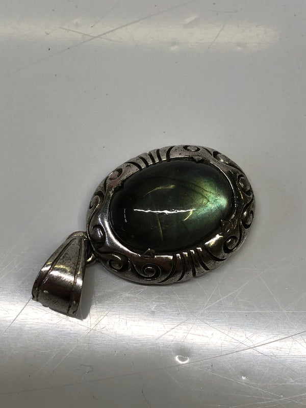 【中古品】 SAAD サード LABRADORITE ARABESQUE PENDANT TOP ラブラドライト アラベスク ペンダントトップ 178-260910-YS-07-hon カラー：グリーン系 万代Net店