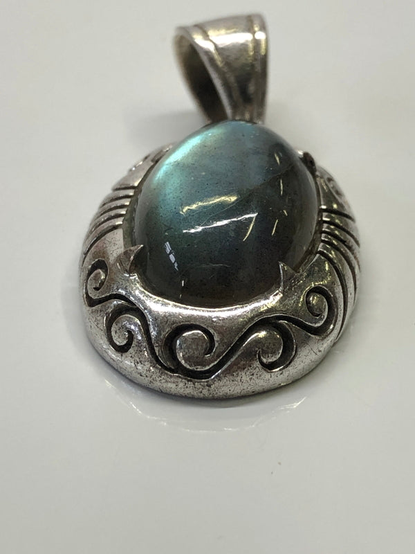 【中古品】 SAAD サード LABRADORITE ARABESQUE PENDANT TOP ラブラドライト アラベスク ペンダントトップ 178-260910-YS-07-hon カラー：グリーン系 万代Net店
