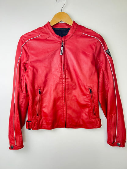 【中古品】【メンズ】 ARLEN NESS アレンネス LEATHER RIDING JACKET レザーライディングジャケット アウター 178-260917-YS-01-hon サイズ： M カラー：レッド 万代Net店