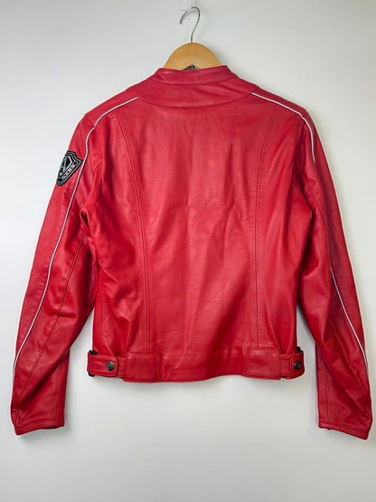 【中古品】【メンズ】 ARLEN NESS アレンネス LEATHER RIDING JACKET レザーライディングジャケット アウター 178-260917-YS-01-hon サイズ： M カラー：レッド 万代Net店