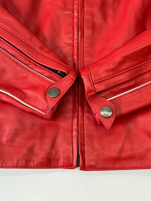 【中古品】【メンズ】 ARLEN NESS アレンネス LEATHER RIDING JACKET レザーライディングジャケット アウター 178-260917-YS-01-hon サイズ： M カラー：レッド 万代Net店