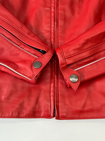 【中古品】【メンズ】 ARLEN NESS アレンネス LEATHER RIDING JACKET レザーライディングジャケット アウター 178-260917-YS-01-hon サイズ： M カラー：レッド 万代Net店
